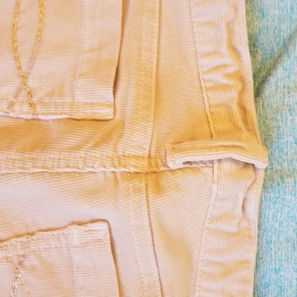 Abercrombie Cream Corduroy Jeans Stretch 12S Bell - Picture 13 of 14